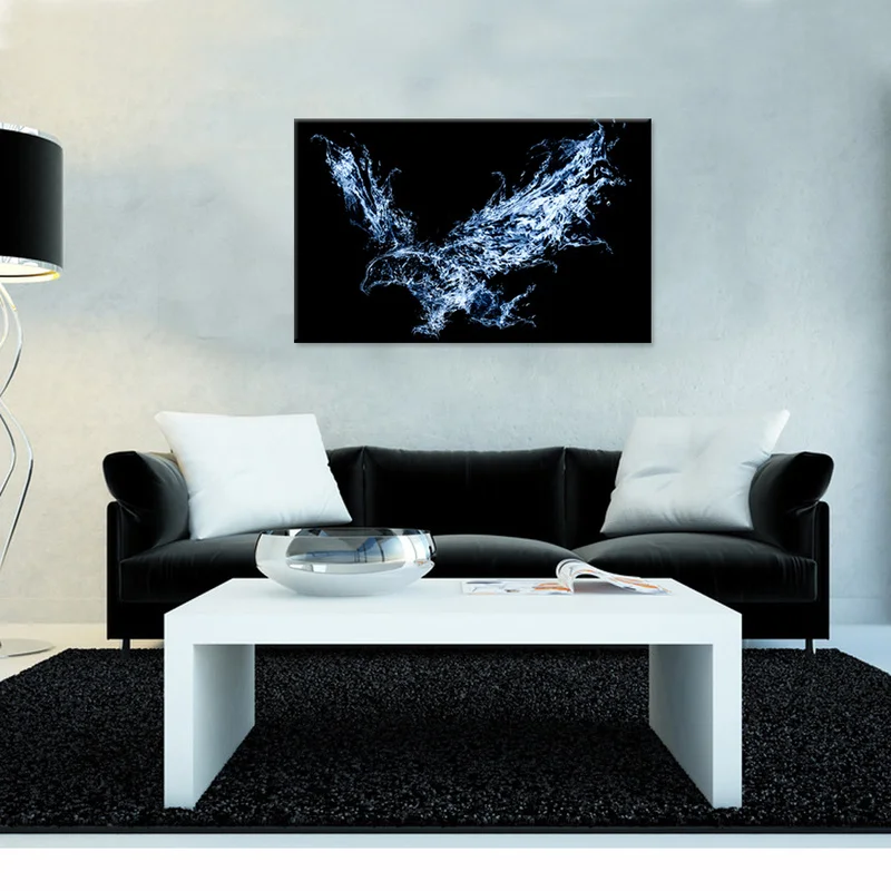 Абстрактный холст настенное искусство американский Орел с акварелью стильная