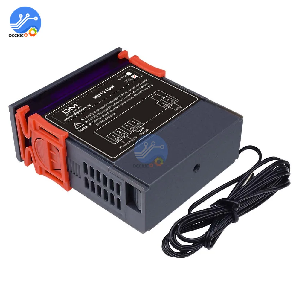 MH1210W 90-250V 10A 220V Цифровой термостат контроль температуры ler-50~ 110 градусов Цельсия нагрев охлаждающий инкубатор контроль NTC датчик