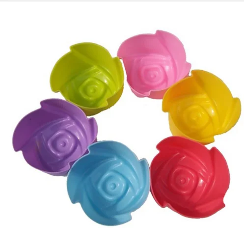 Цветок Цветение розовая силиконовая форма для помадки мыло 3D торта капкейков