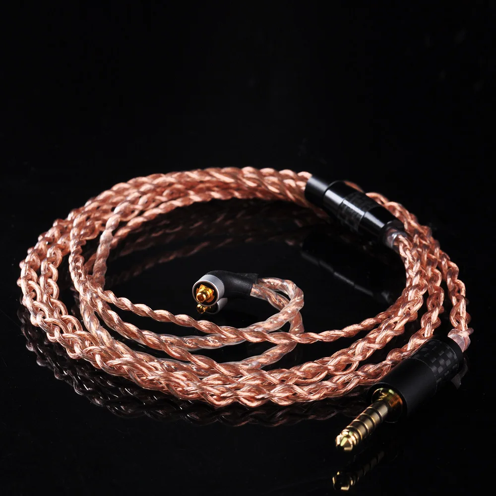 AK OFHC 24 AWG 6N высокой чистоты Медь кабель 2,5/3,5/4,4 мм балансный кабель для наушников с разъемом MMCX из Тайваня для HQ8 олова T2