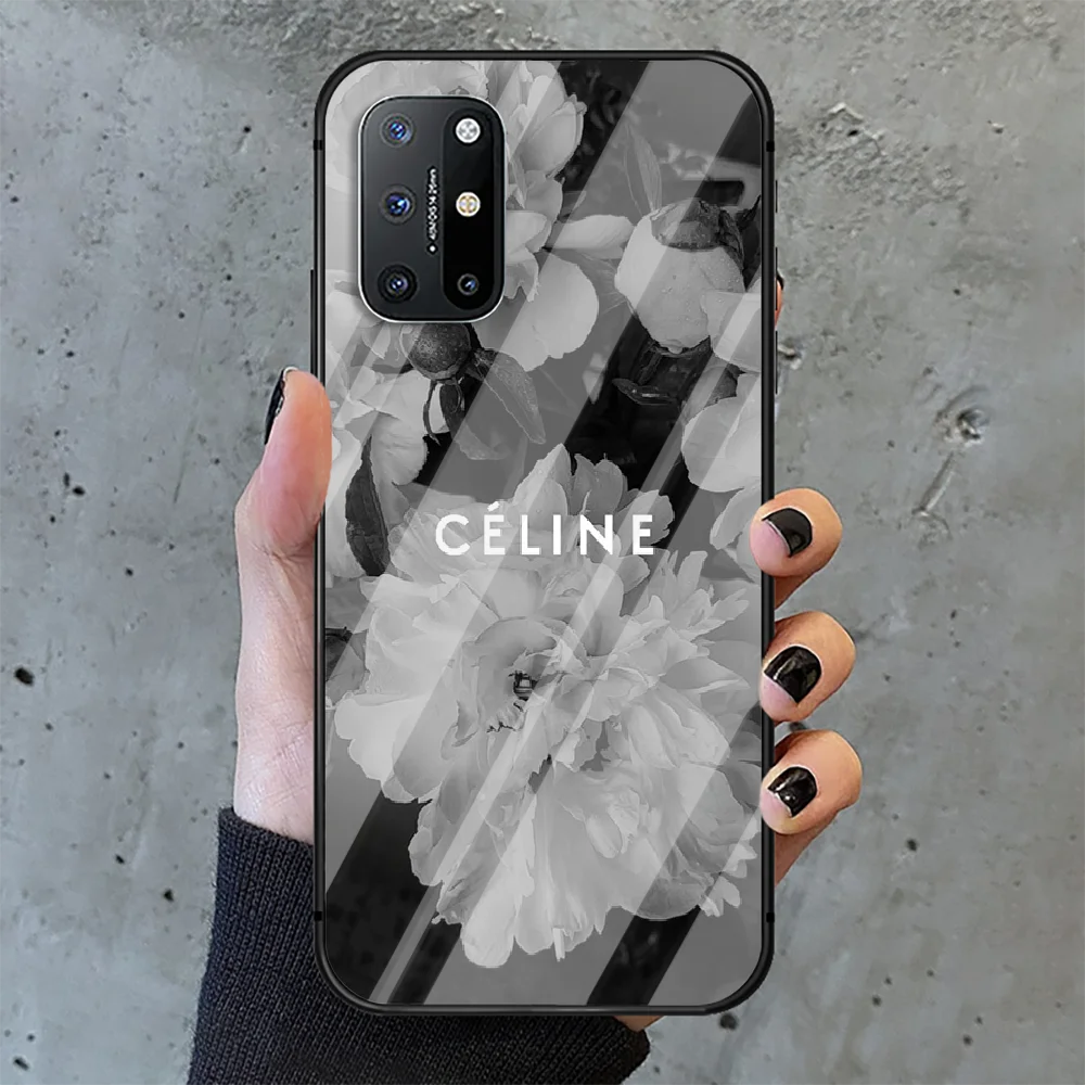 

French Luxury CELINS Phone Tempered Glass Case Cover For Oneplus 5 6 7 8 9 Nord T Pro Bumper