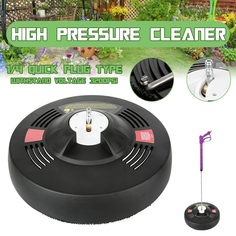 

1pcsHigh Pressure Cleaner Round Attachment Flat Surface Cleaner Power Washer Gas Pressure Washer + 1/4" Quick Connector Adapters