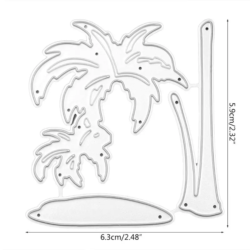 Кокосовое дерево металлические Вырубные штампы фотообои карточки тиснение
