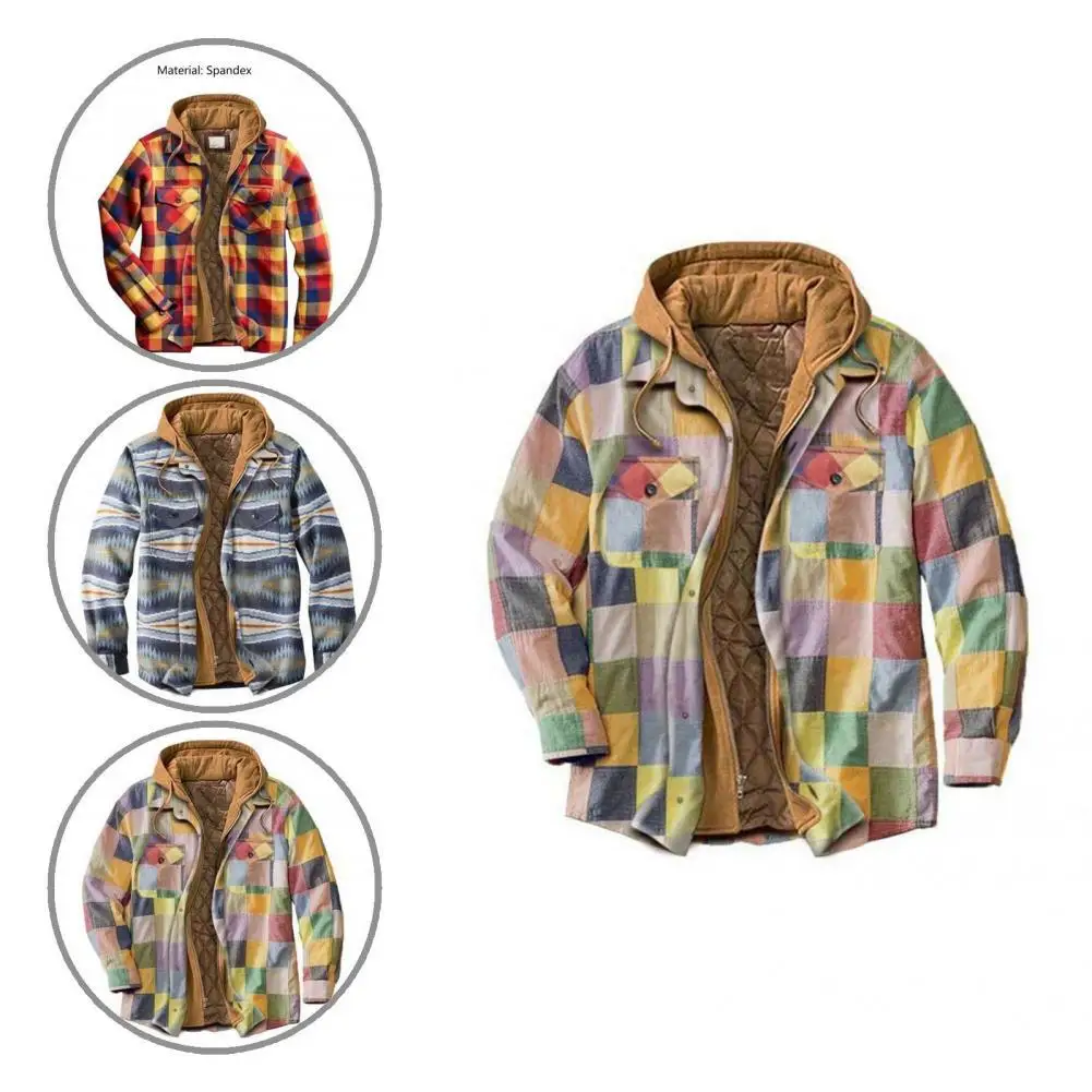 

Casual Men Hoodie Long Sleeve Streetwear Drawstring Warm Coat Jacket Men Jacket