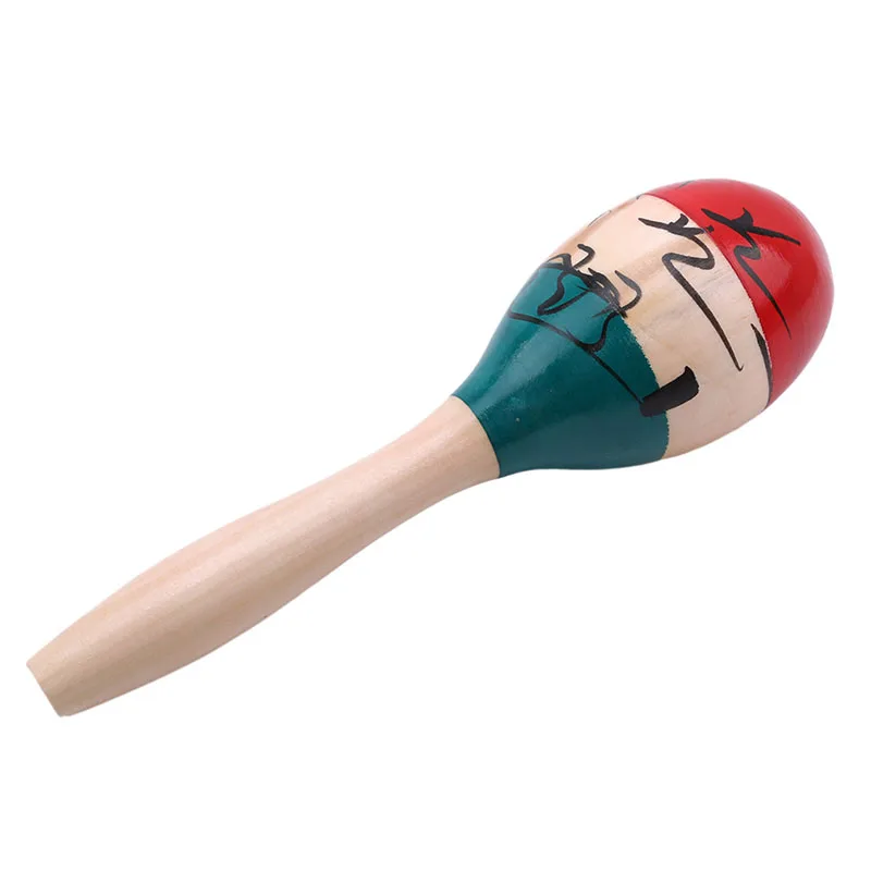 

1 pcs Popular Wooden Large Maracas Rumba Shakers Rattles Sand Hammer Percussion Instrument Musical Toy For Kid Children Games