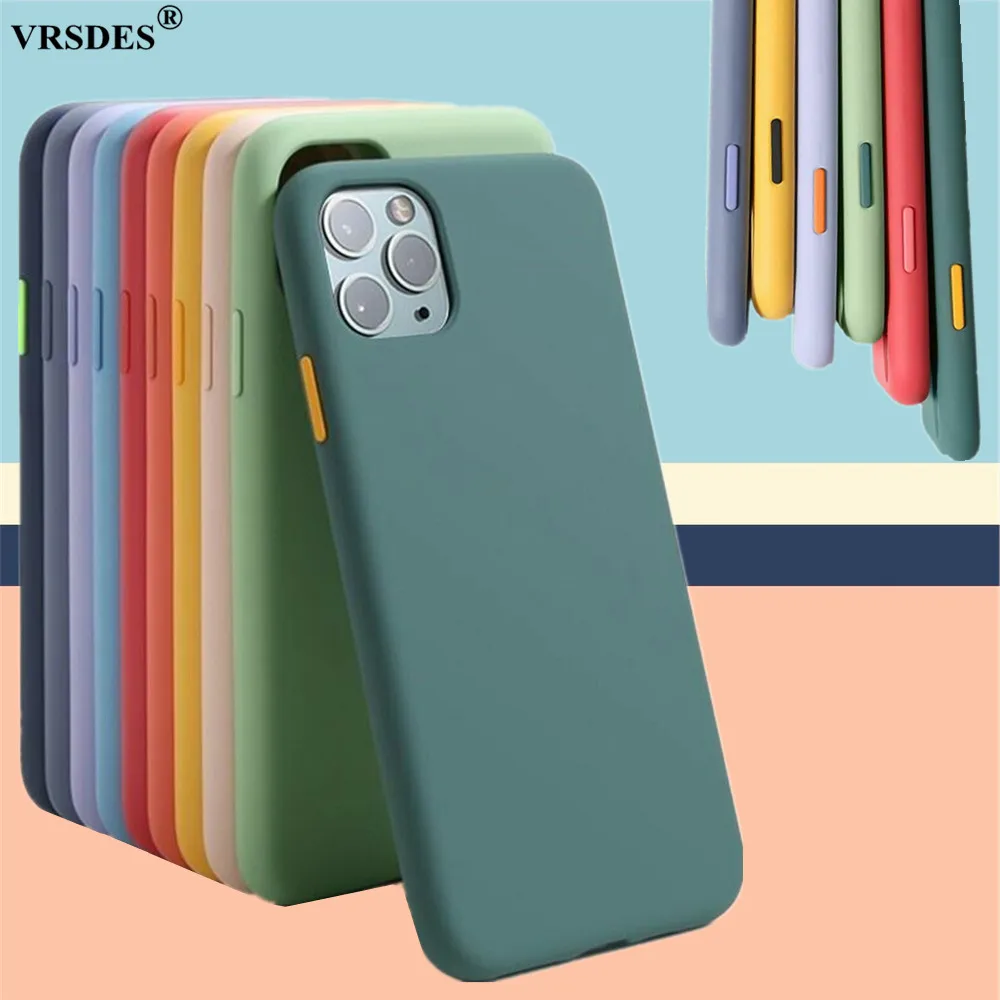 

Silicone Slim Soft Case For iPhone 11 Pro Max SE 2 2020 Original Liquid Silicone Cover For iPhone XS MAX XR X Funda Coque Capa