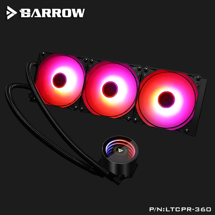 Водяной кулер Barrow встроенный радиатор ЦП 360 мм 5 В ARGB MOBO AURA SYNC вентилятор радиатора