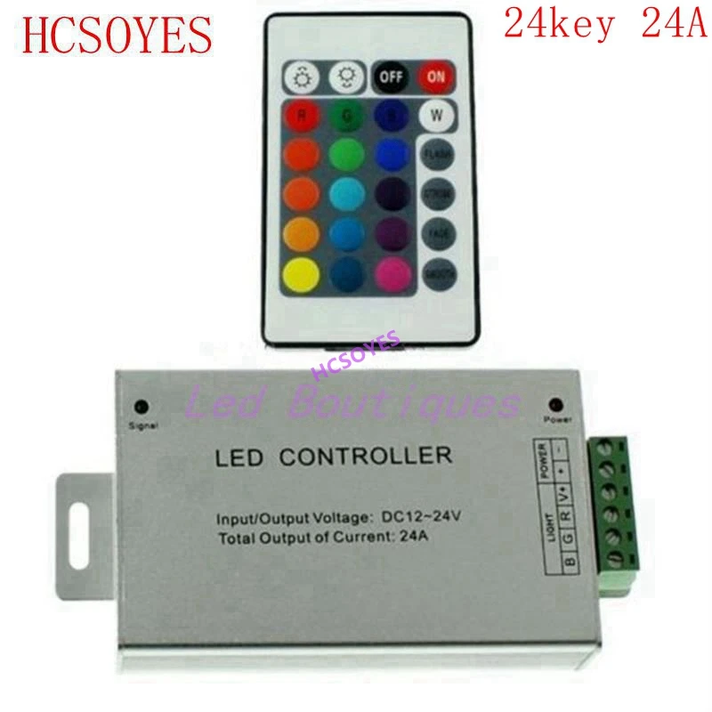 DC12-24V 24key 44key 28key 12A/24A/15A ИК РЧ пульт беспроводной RGB led контроллер алюминий+ пластик 3CH 5A для 5050 3528 полосы