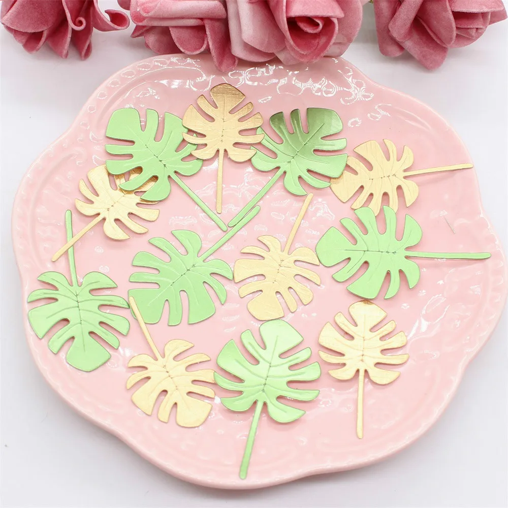 Трафареты KSCRAFT с тропическими полосками пальмовых листьев штампы для резки