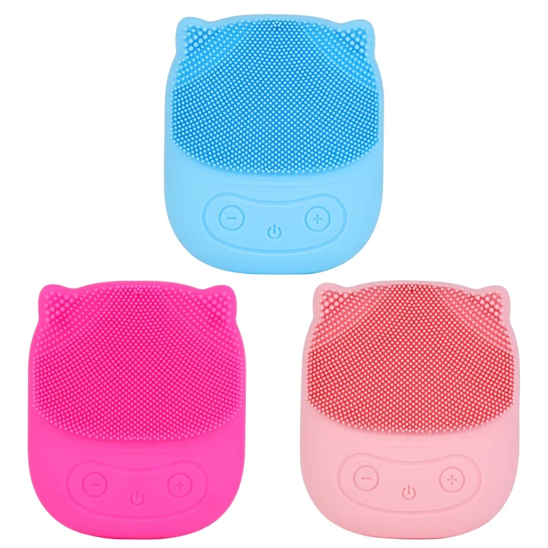 Силиконовая Очищающая щетка для лица электрическая Массажная устройство мытья