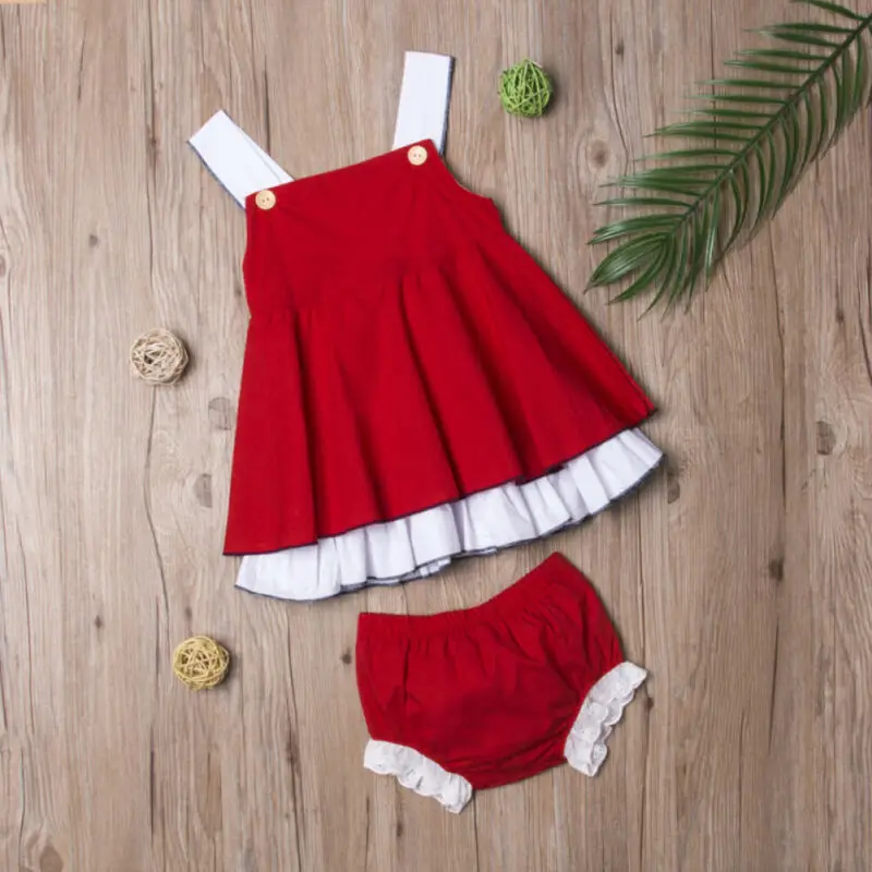 Новый брендовый комплект для малышей топы с оборками маленьких девочек