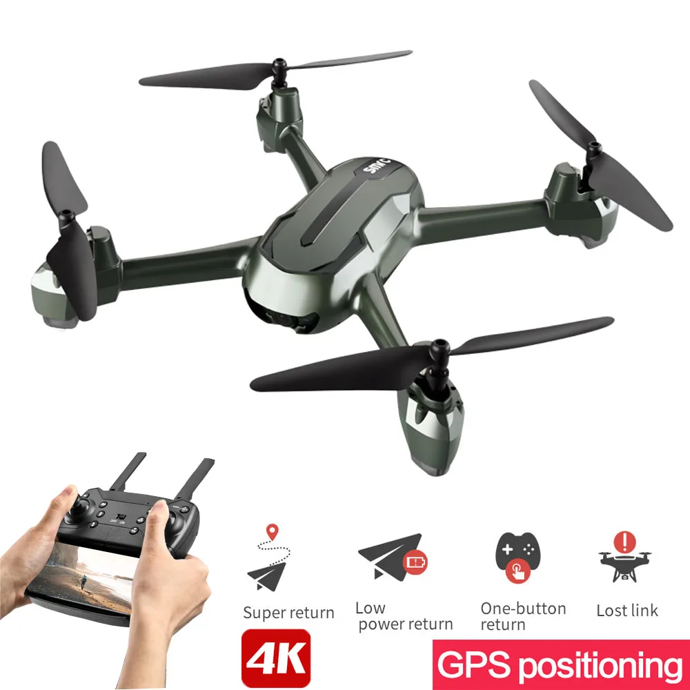 Профессиональный Дрон с 4K HD камерой Gps Wi Fi FPV RC Квадрокоптер время полета 16 минут