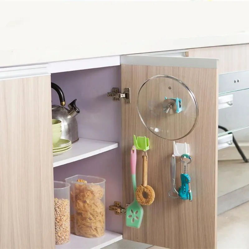 Пластиковый держатель для кухонных кастрюль крышек присосок кронштейн