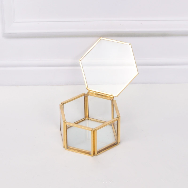 Мини ящик для хранения ювелирных изделий стеклянный чехол Дамский Свадебный