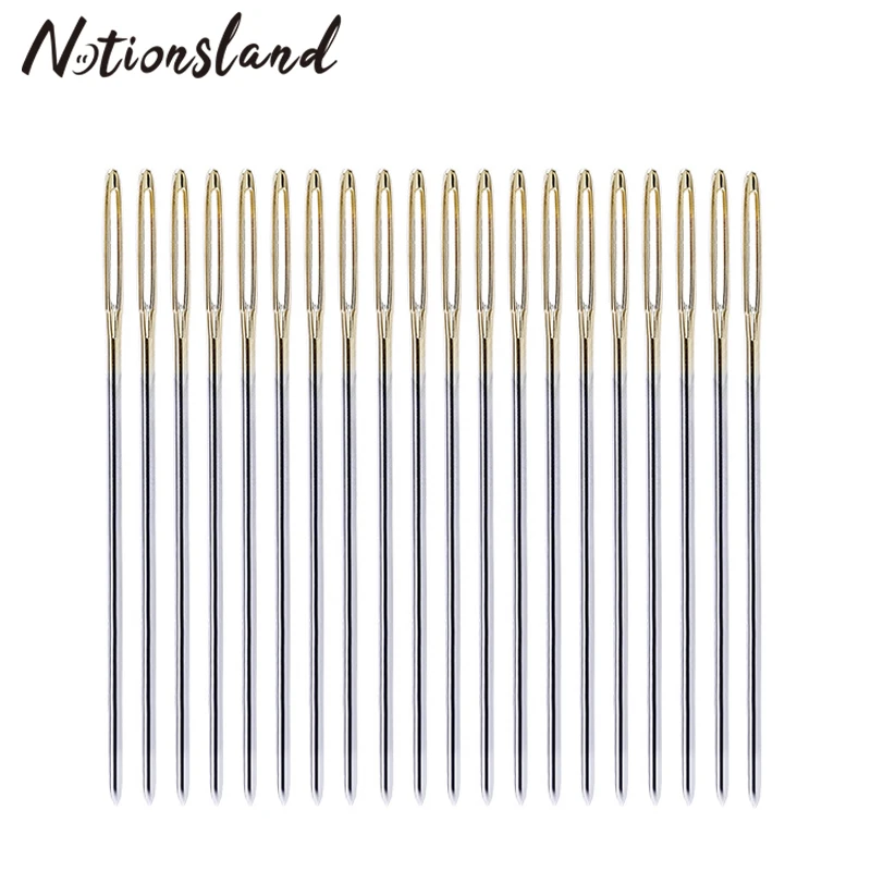 20 шт./кор. большой глаз Швейные иглы ручные Вышивка крестом Вязание пряжа из кожи