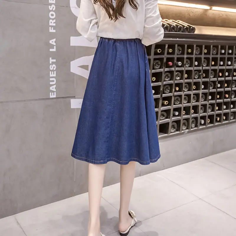 VERHELLEN женская джинсовая юбка с эластичным поясом весна 2020 А силуэта высокой