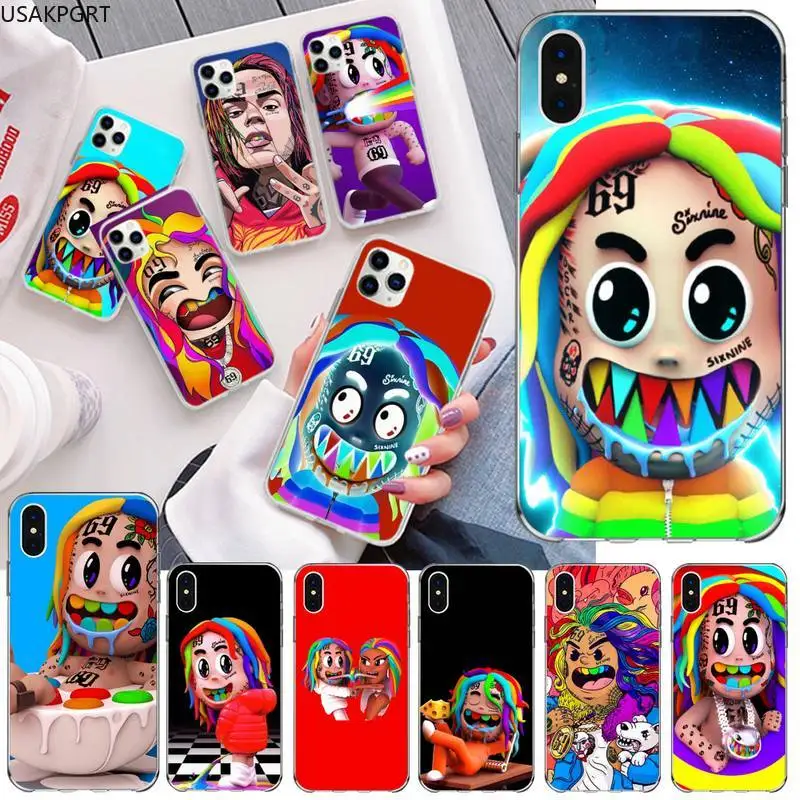 В стиле хип хоп реперские кепки Tekashi 69 6ix9ine Чехол для мобильного телефона iphone 12 pro