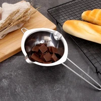 stainless non stick chocolate melting pot compact steel multi purpose long handle milk pot for kitchen baking tool