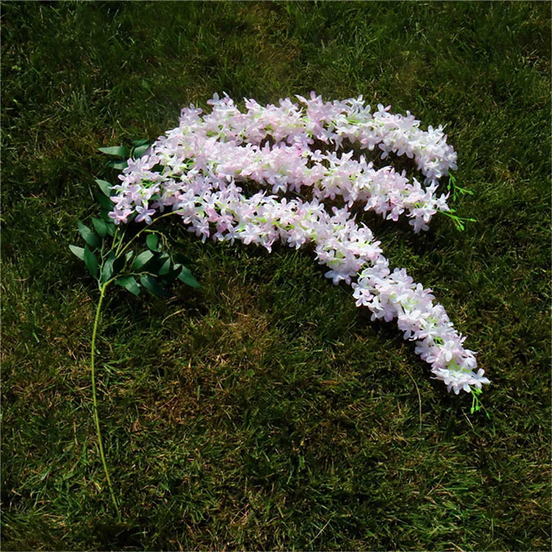 1 шт. 125 см искусственные цветы поддельные сиреневые хлорофитум моделирование для