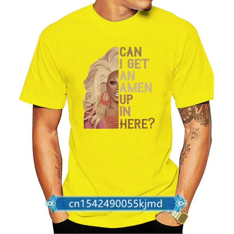 

RuPauls Drag Race Can I Get An Amen Up In Here Vintage Mens T-Shirt