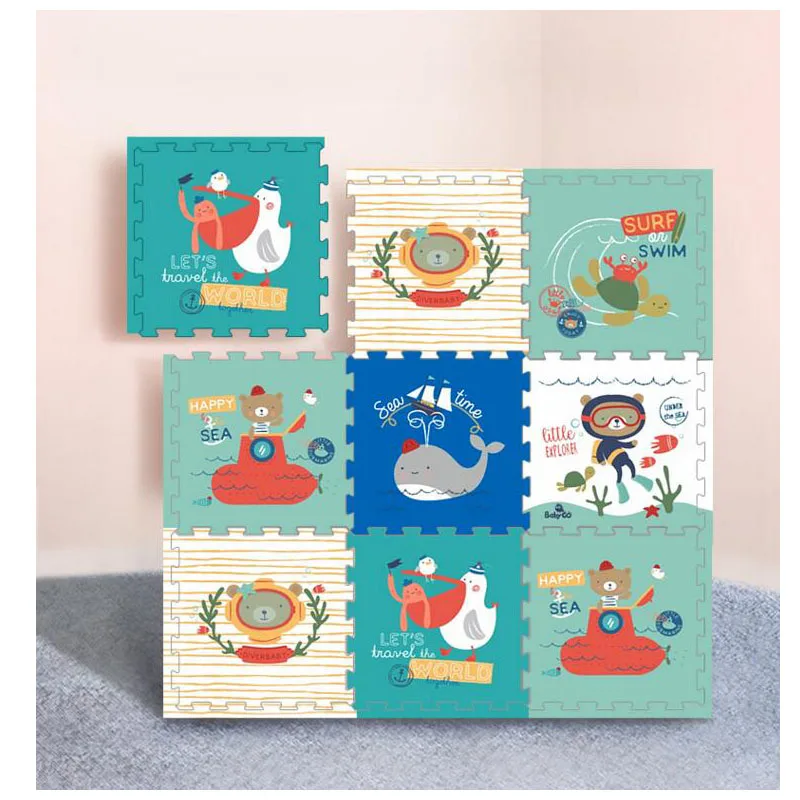 Детский коврик для ползания 2 см толстый и безвкусный комбинированный анти осень