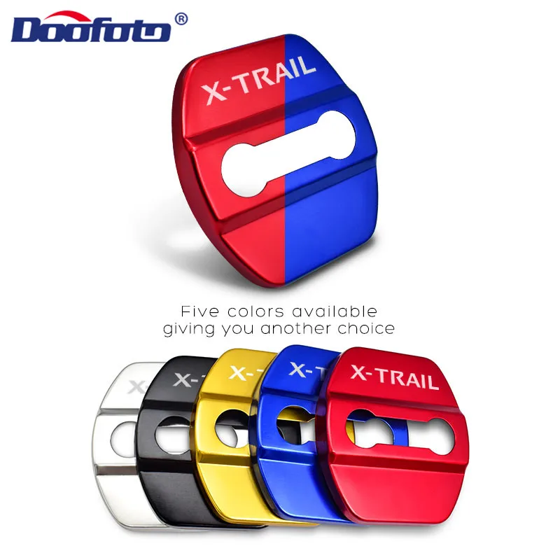 4Pcs Car-Styling car door lock cover Auto Emblems Case For Nissan juke qashqai j11 10 x-trail note tiida nismo logo Car Styling |