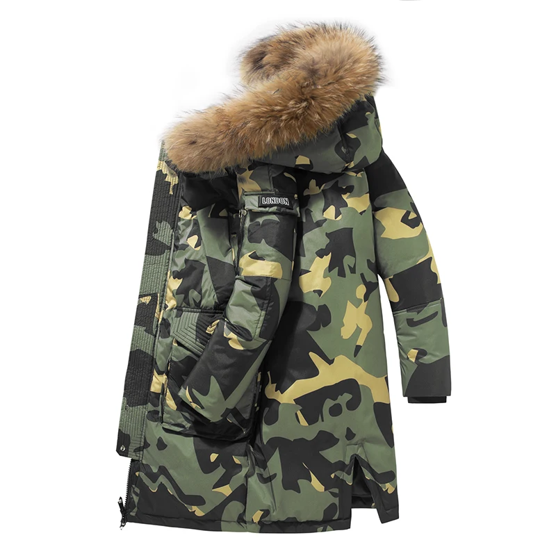 2022 Fall Winter White Duck Down Jacket Coat Men Autumn Long Warm Thick Hood Parkas Outwear Outfits Classic Windproof Pocket Men
