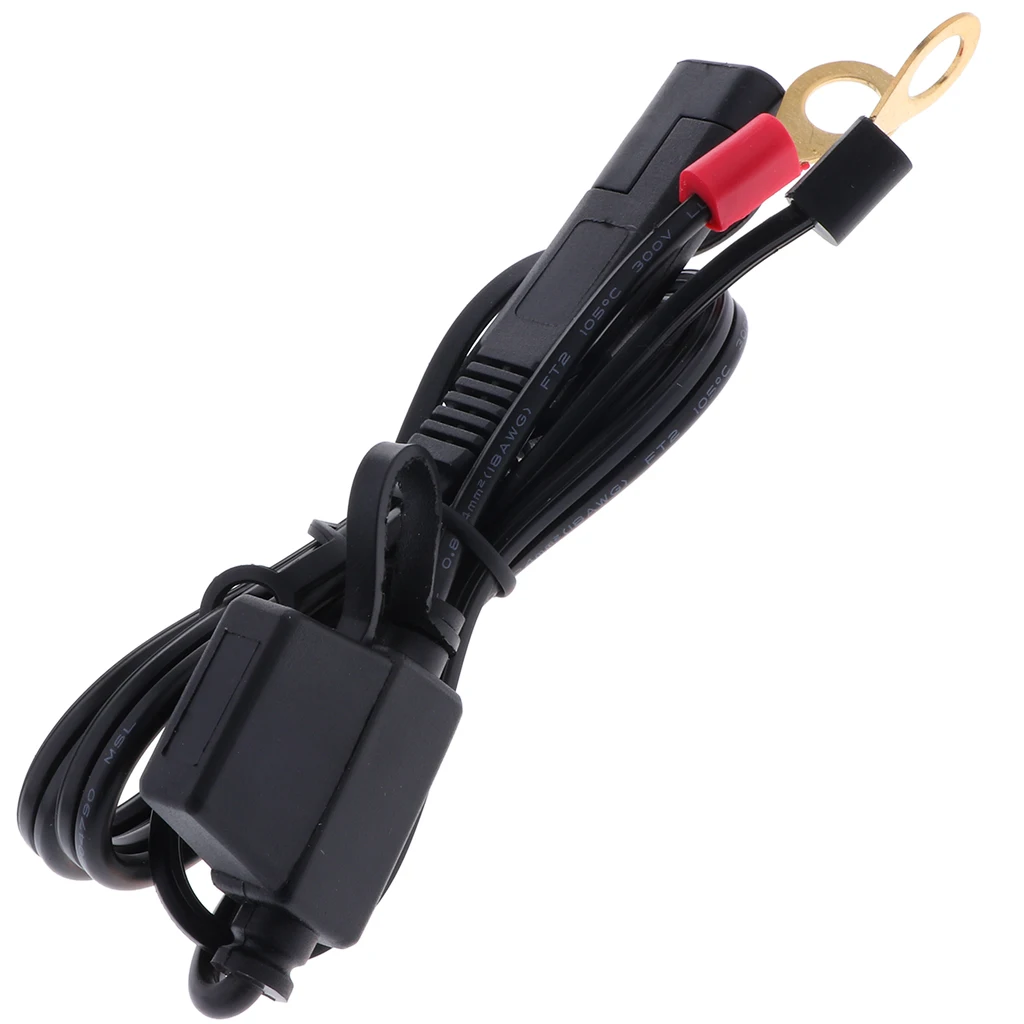 

12V Motorcycle 7.5A USB Charger SAE Rotary Terminal Harness Waterproof