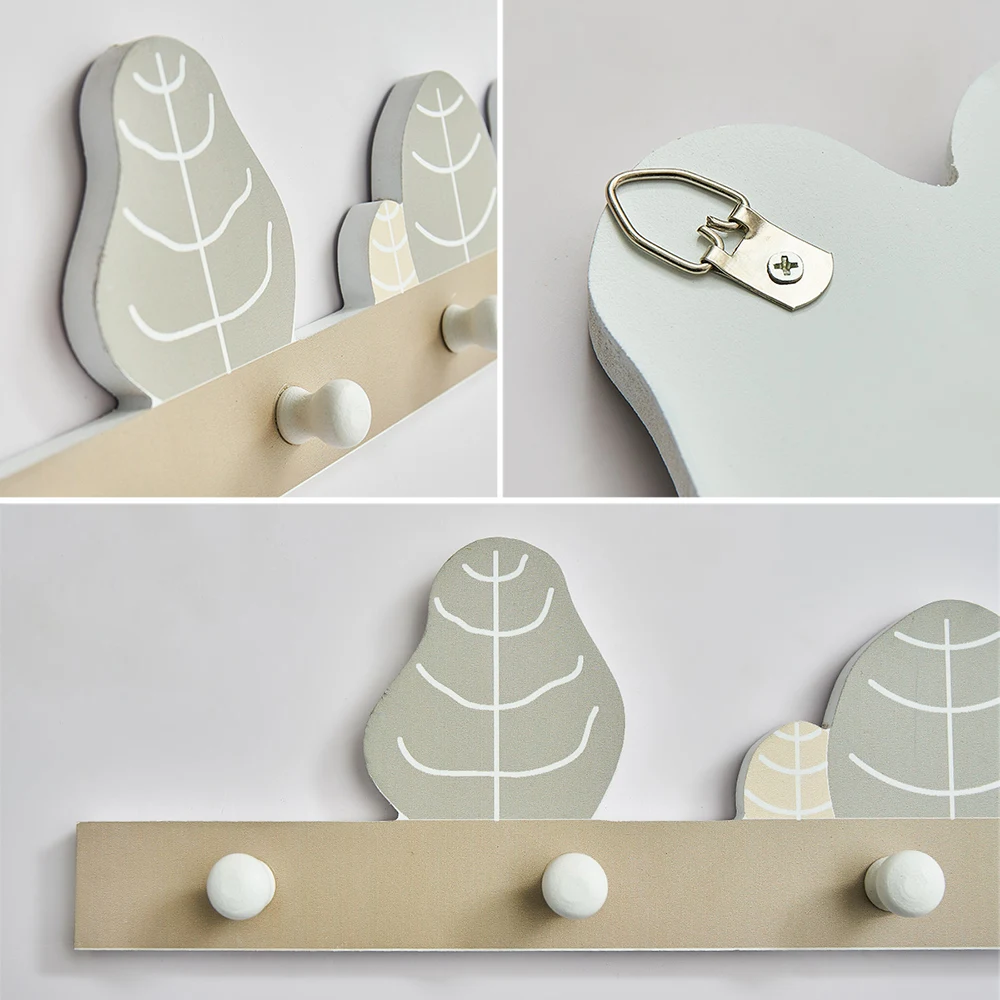 

Nordic Style 1pcs Europe Wooden Hooks Ornaments Creative Porch Door Wall Decoration Coat Hook Key Holder Household Hanger Hooks