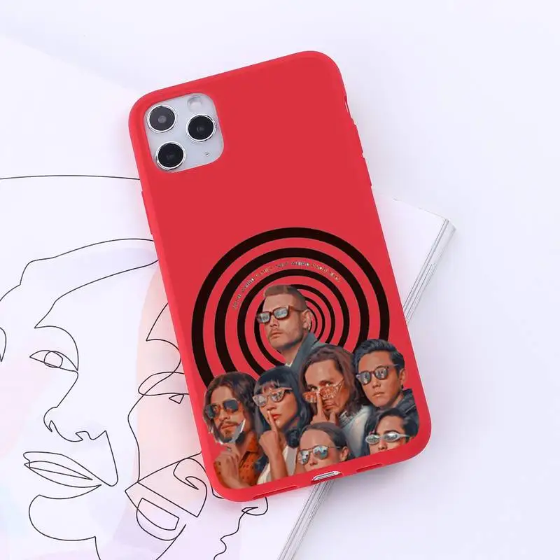 

Fundas Umbrella Academy Phone Case Red Candy Color for iPhone 6 7 8 11 12 s mini pro X XS XR MAX Plus