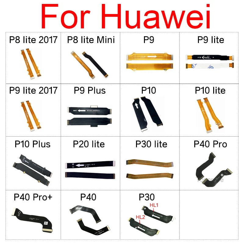 Материнская плата гибкий кабель для Huawei P8 P9 P10 P20 P30 P40 Pro Mini Lite Plus 2017 основная ЖК