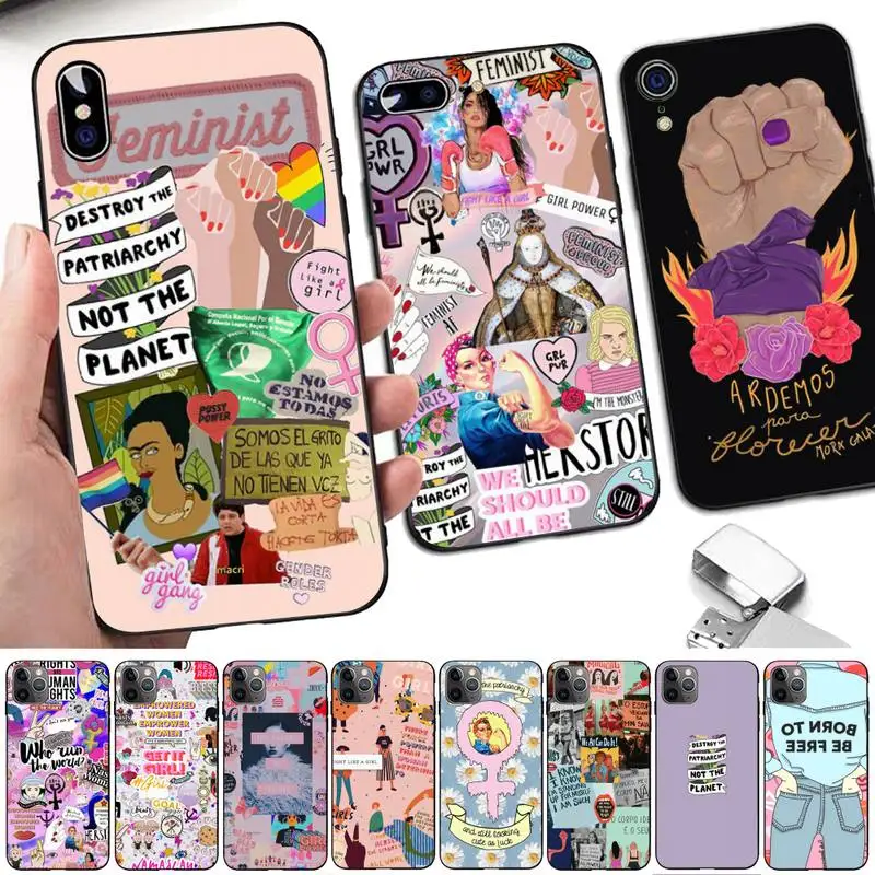 

Feminist Feminism Phone Case for iphone 13 8 7 6 6S Plus X 5S SE 2020 XR 11 12 pro XS MAX