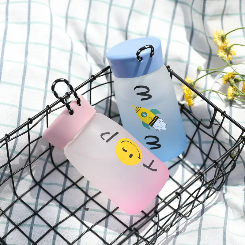 Креативная стеклянная бутылка для воды прозрачные матовые бутылки с рукавом