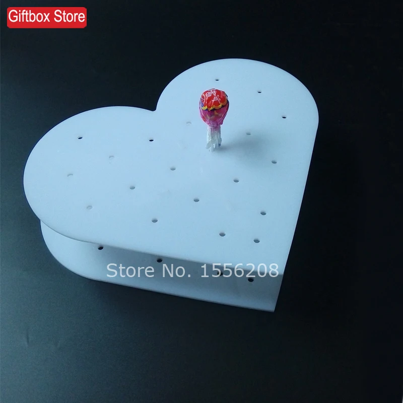 Качественная акриловая подставка для торта в форме сердца демонстрационная