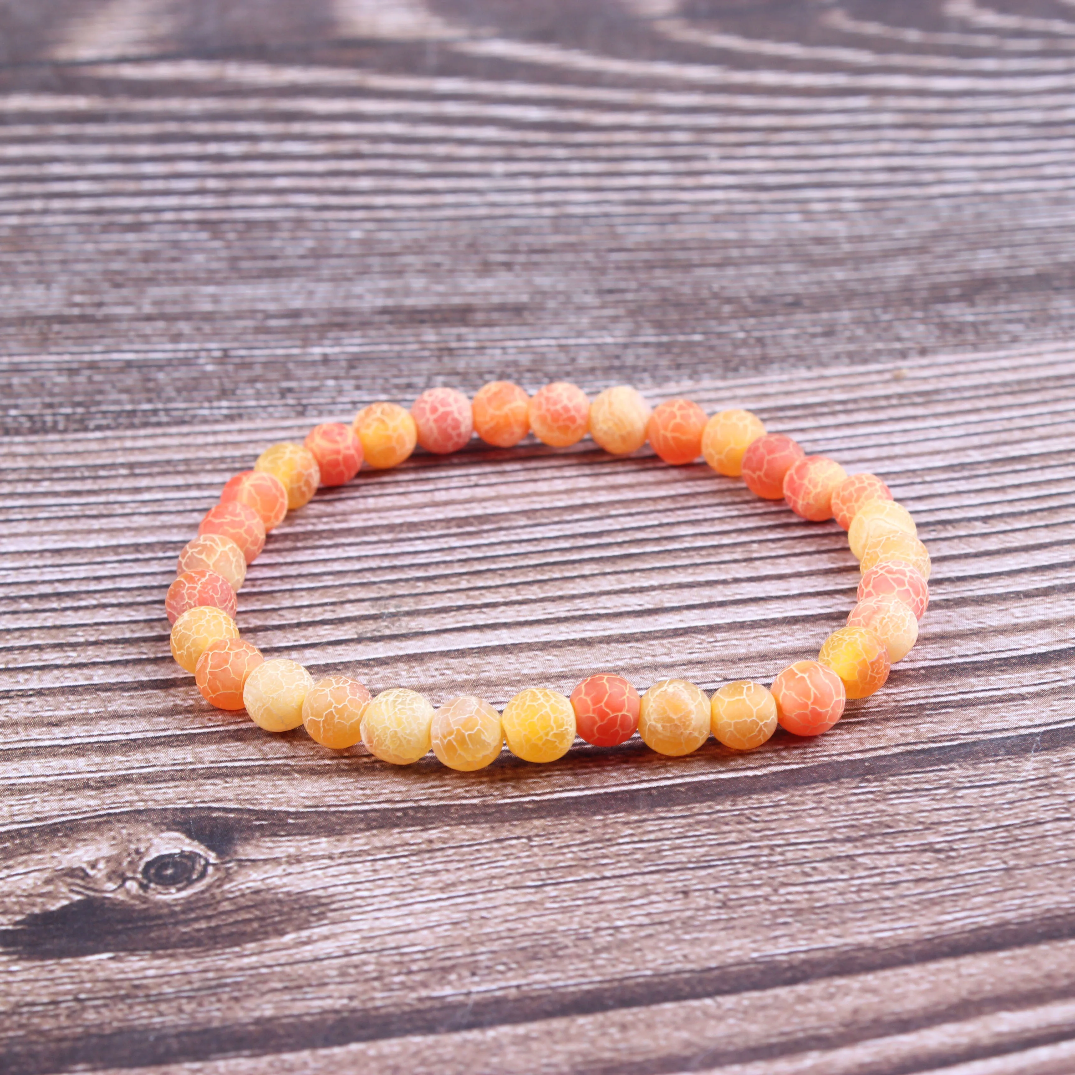 

Fashion jewelry 6 / 8 / 10mm weathered agate hand string natural jewelry beads suitable for men and women accessories