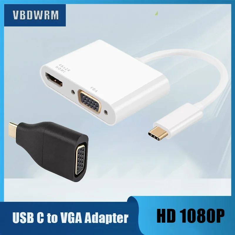 

USB C to HDMI VGA Adapter Cable Creation USB Type C to HDMI 4K VGA Converter, Compatible with Apple MacBook Pro Macbook