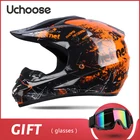 Мотоциклетный шлем UCHOOSE, профессиональный шлем для мотокросса, для бездорожья, подарочные очки