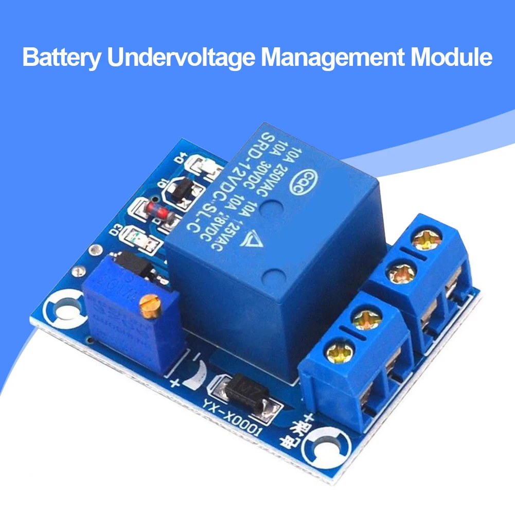 

DC 12V Protection Module Board Battery Switch Battery Undervoltage Low Voltage Cut Off Recovery Module Automatic Recovery