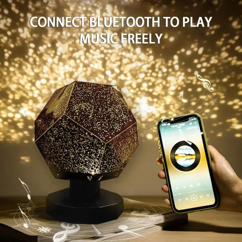 

Проектор звездного неба, Галактический ночной Светильник Blueteeth, USB музыкальный проигрыватель, Звездный ночник, романтический рождественски...
