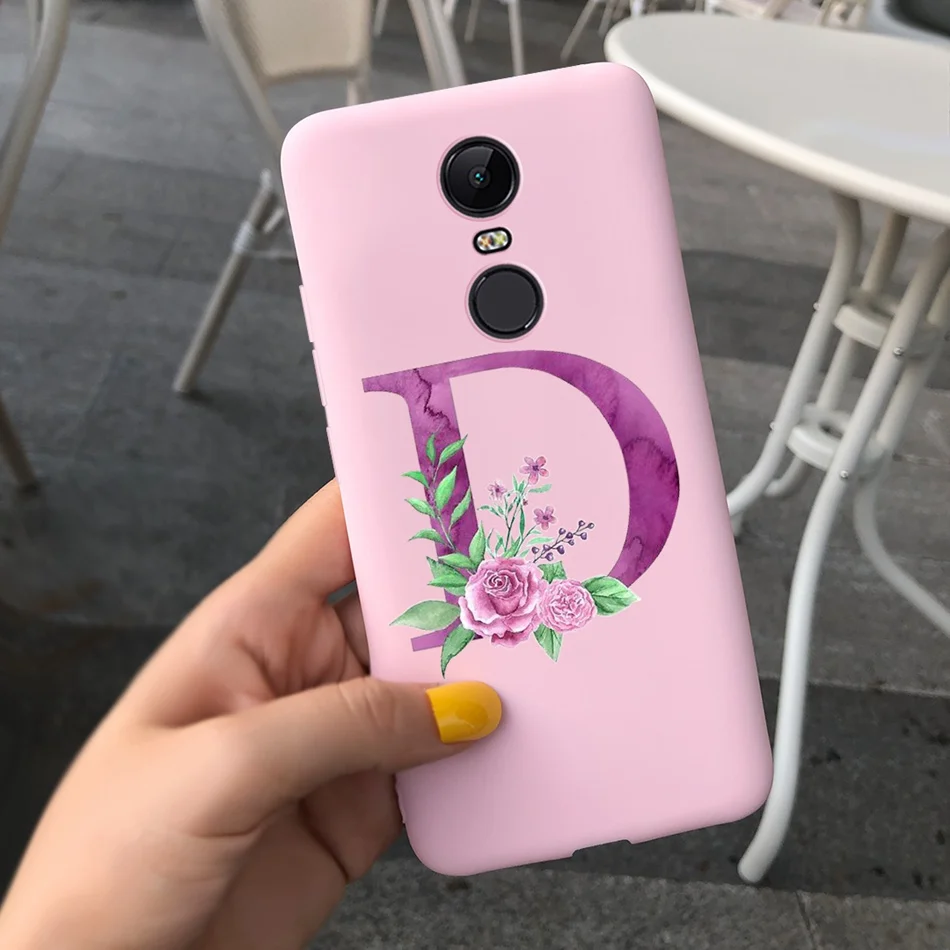 Силиконовый чехол с буквами алфавита для Xiaomi Redmi Note 4X 4 глобальная версия чехлы