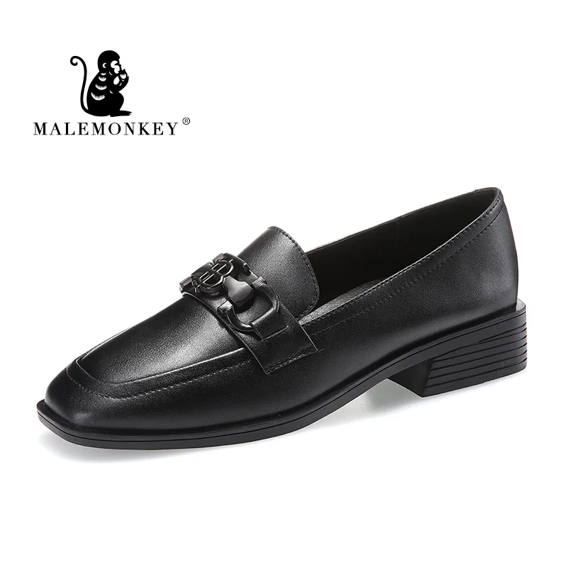 Женские туфли лодочки из натуральной кожи квадратный мыс элегантная