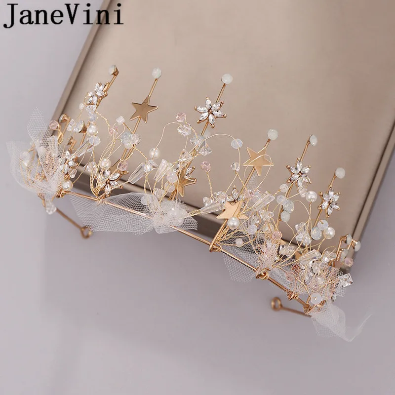 Тиары-короны с жемчугом в стиле барокко для невесты | Украшения и аксессуары