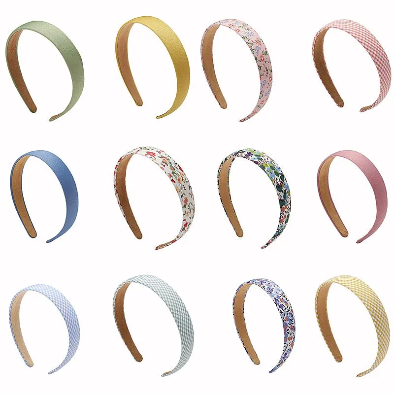 1 шт. нескользящий дизайн 3 вида обруч для волос с цветочным узором в клетку 12