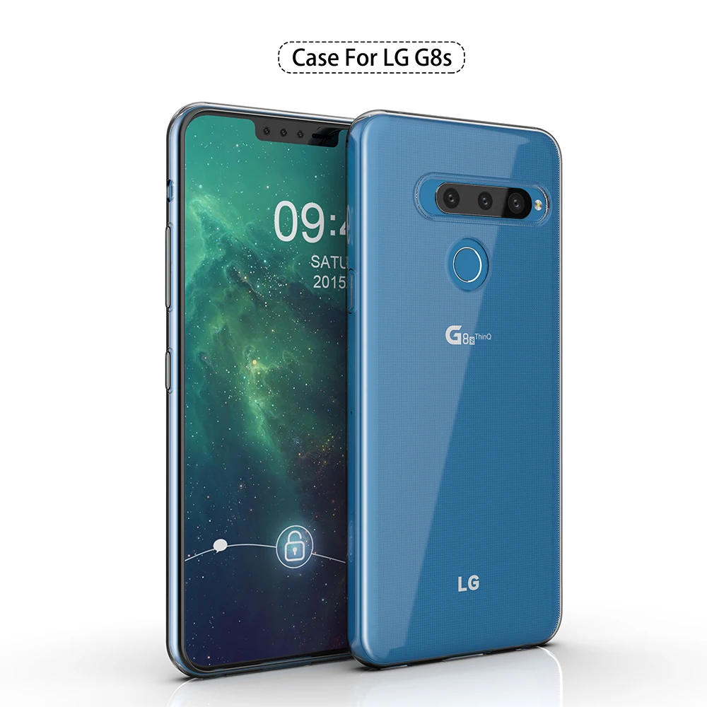 Мягкий ТПУ чехол для LG G8 G8S G8X V50 тонкий Чехол прозрачный s силиконовый задняя