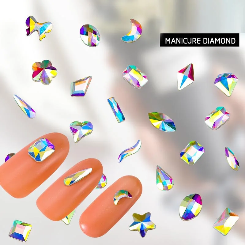 Стразы для ногтей новый кристалл AB необычные украшения | Дом и сад