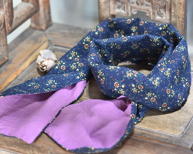 Женский хлопковый шарф с цветочным принтом повседневный винтажный большого