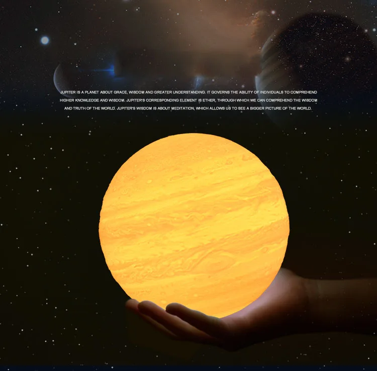 Рождество 2020 Юпитер Ночной светильник Творческий Луна атмосферу s подарок ко Дню