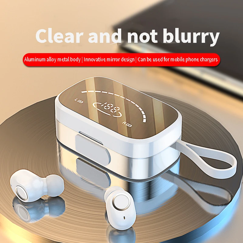 

New TWS Smart Digital Display Bluetooth Headset 3500Mah Charging Box Wireless Headset 9D Stereo Earphone with Microphone