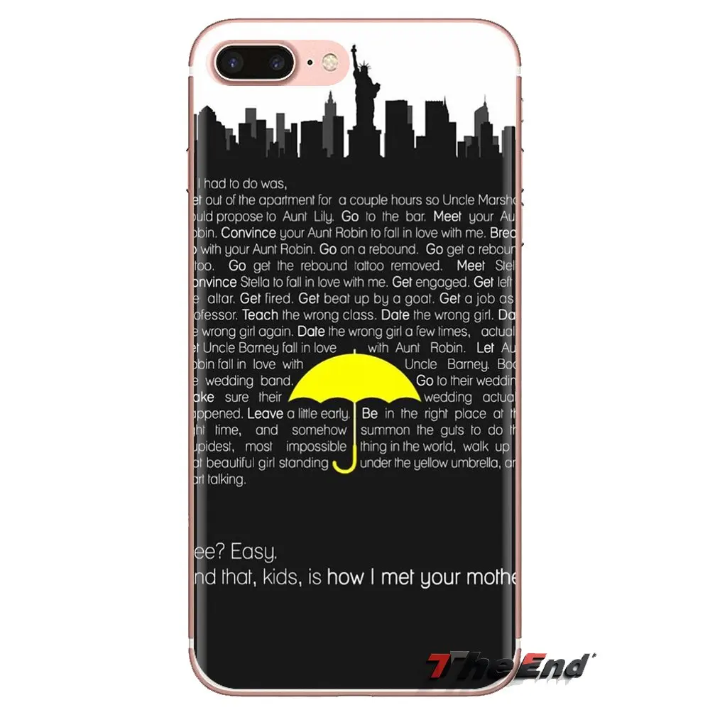 Для iPhone XS Max XR X 4 4s 5 5S 5C SE 6 6S 7 8 Plus samsung Galaxy J1 J3 J5 J7 A3 A5 Силиконовые чехлы HIMYM How I Met вашей