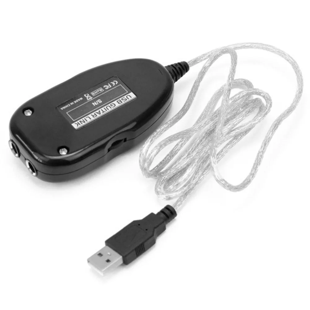 Электрический кабель для гитары переходник USB интерфейса аудиоразъем